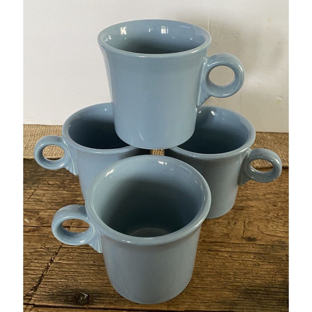 Fiestaware Periwinkle Classic Ring Handle 10.4 Oz Mugs